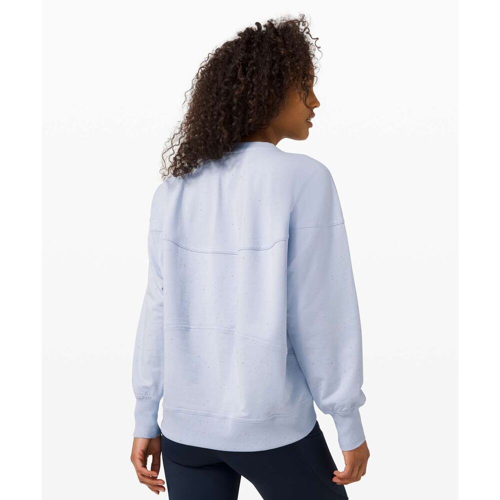 Lululemon Oversized La Back in Action Spleckled Long Sleeve Baggy Sweatshirt M - Picture 2 of 6